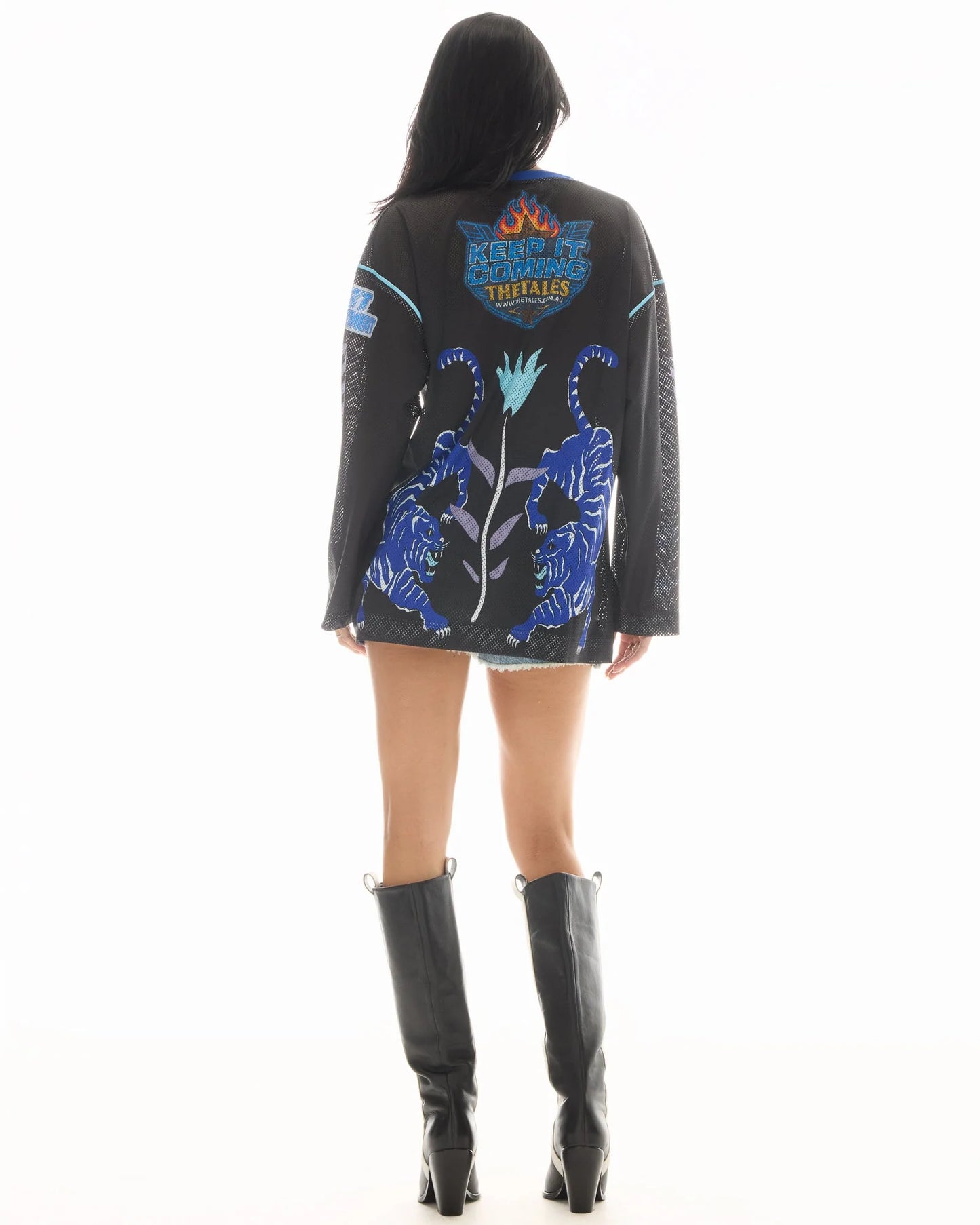 Crouching Tiger Long Sleeve Football Jersey
