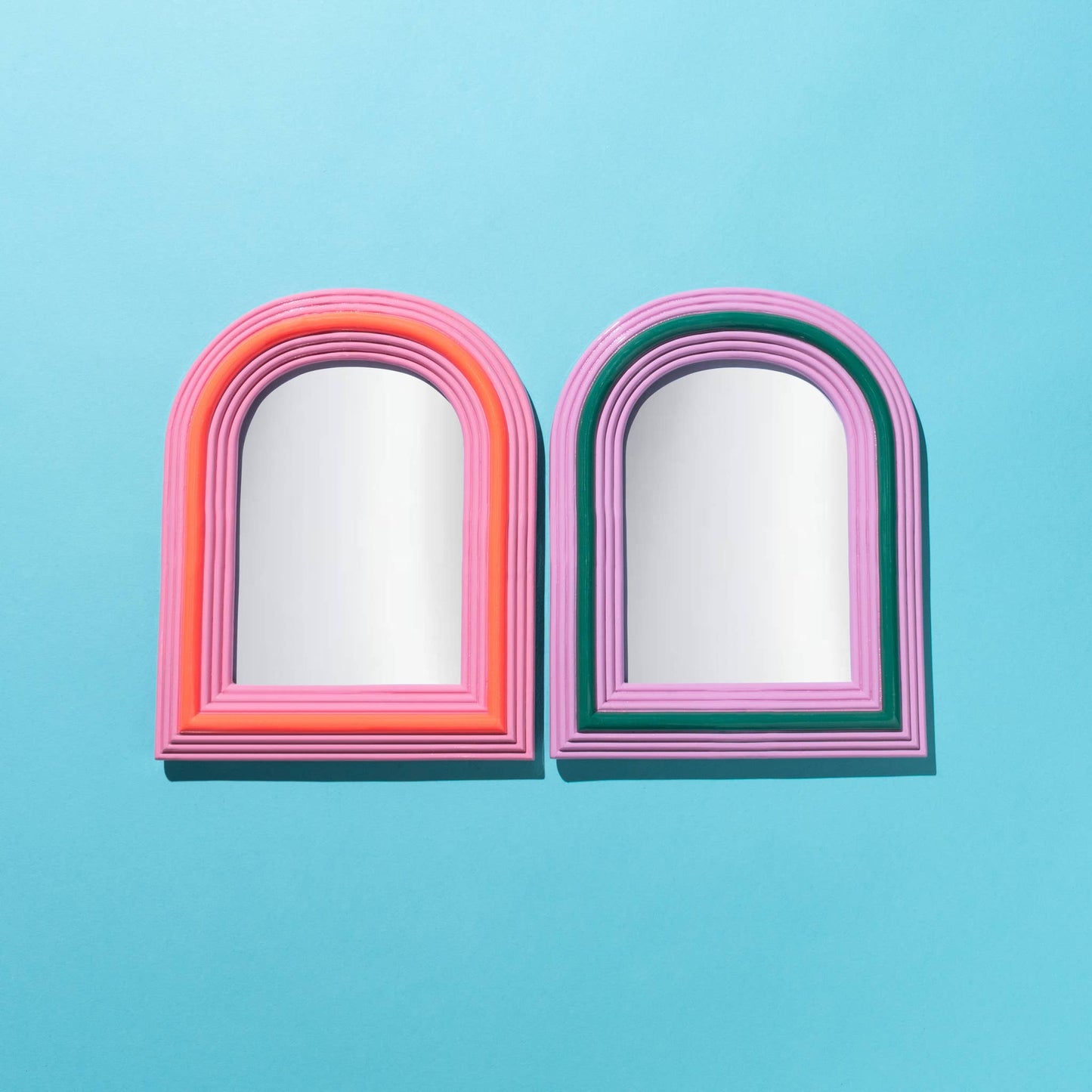 The Beverly - Colour Block Arch Frame - Rose / Orange