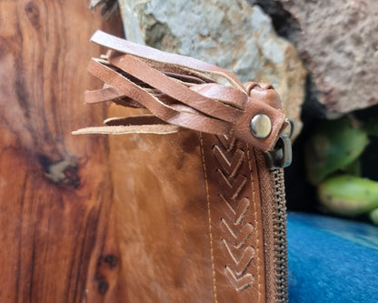 Morijorca Rustic Brown Leather Clutch