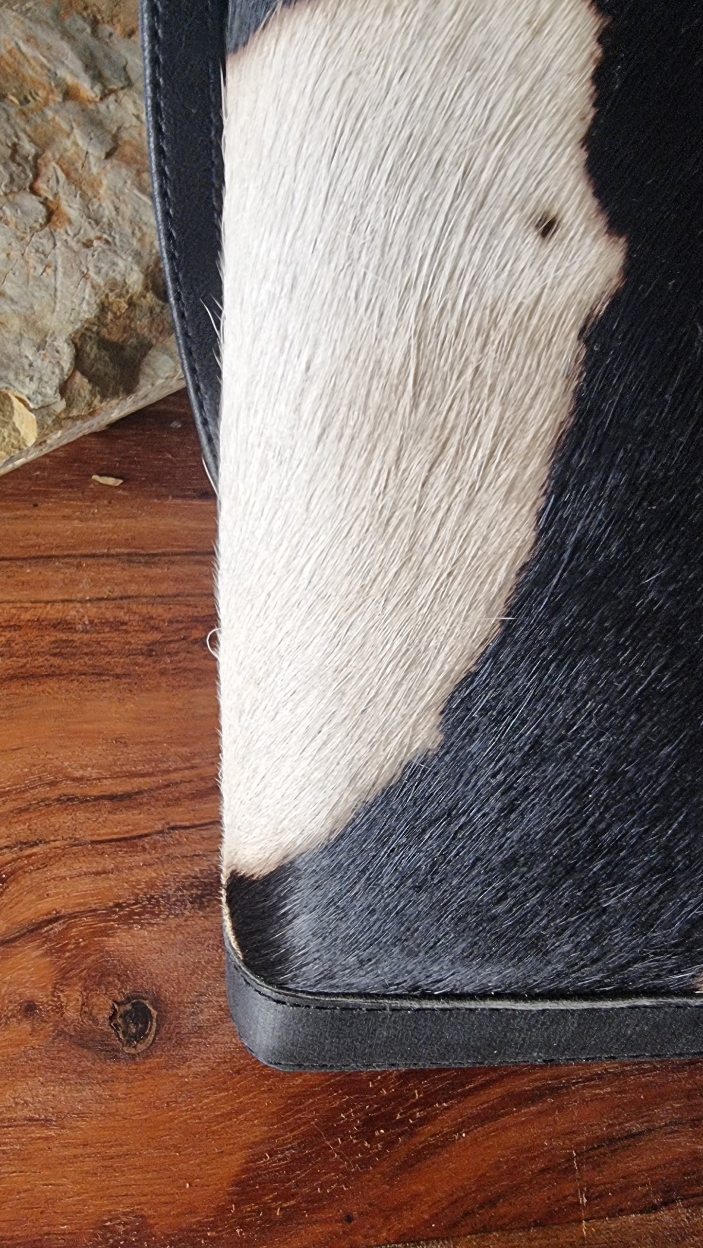 Morijorca Black & White Cowhide Leather Wallet