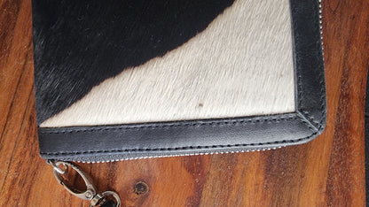 Morijorca Black & White Cowhide Leather Wallet