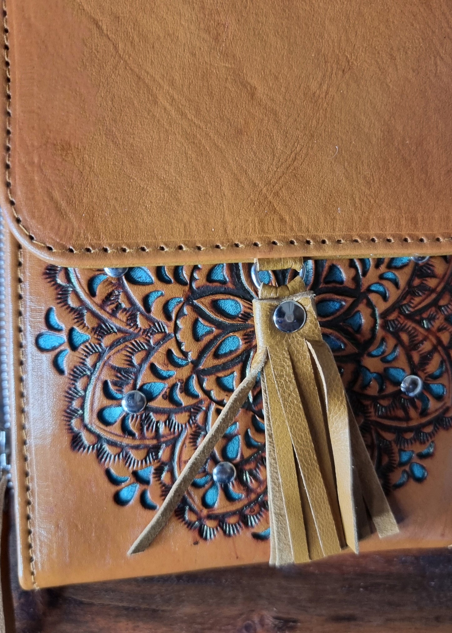 Morijorca Embossed Leather Wallet Crossbody