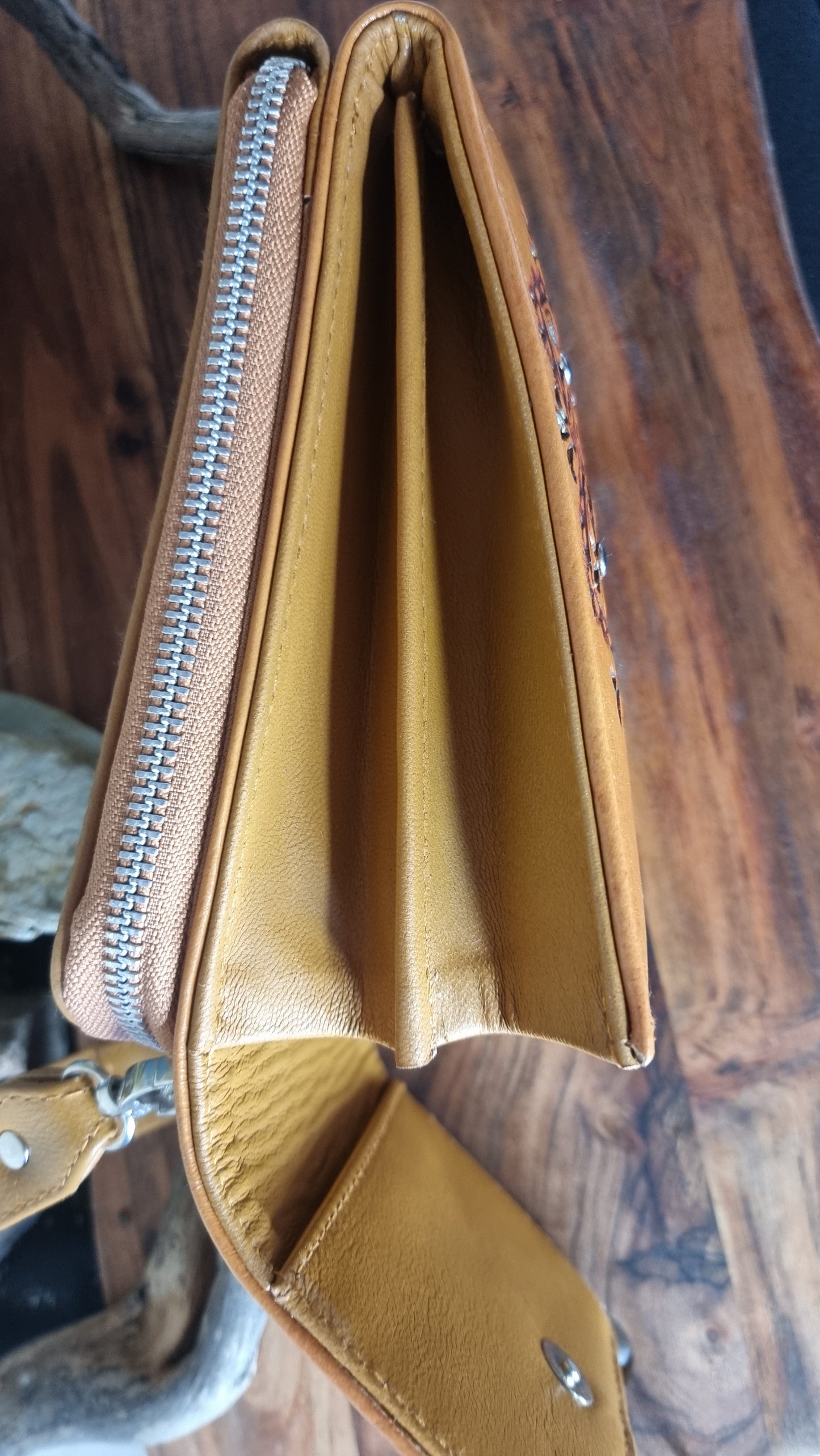 Morijorca Embossed Leather Wallet Crossbody