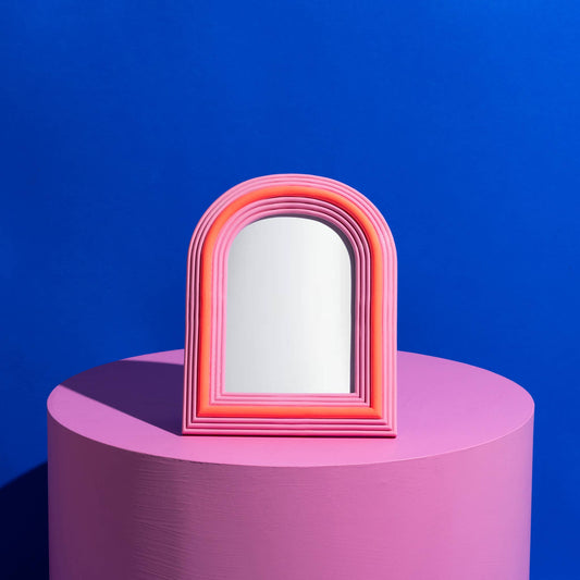 The Beverly - Colour Block Arch Frame -  Rose / Orange