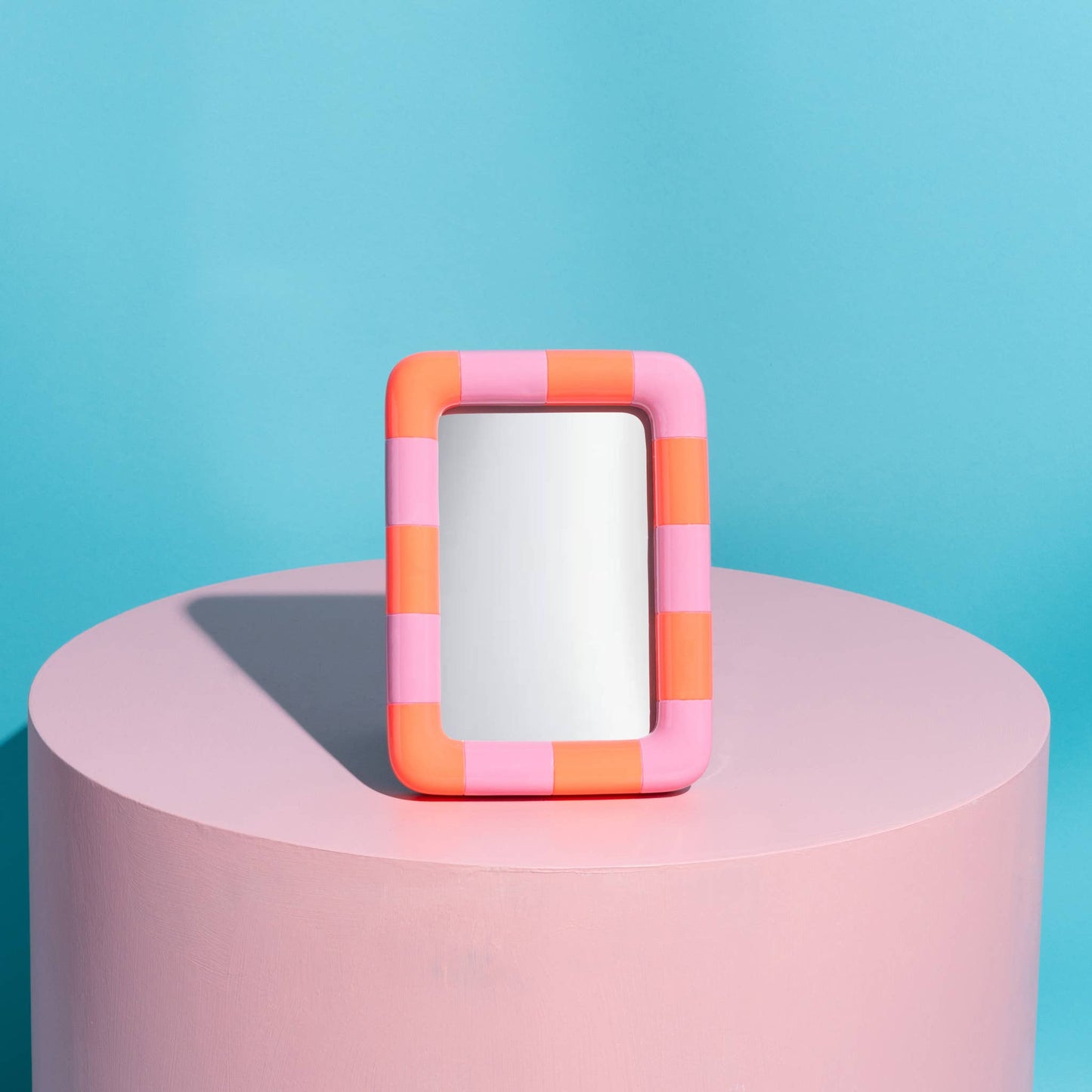 The Savoy - colour block frame Hot Orange / Pink Gloss