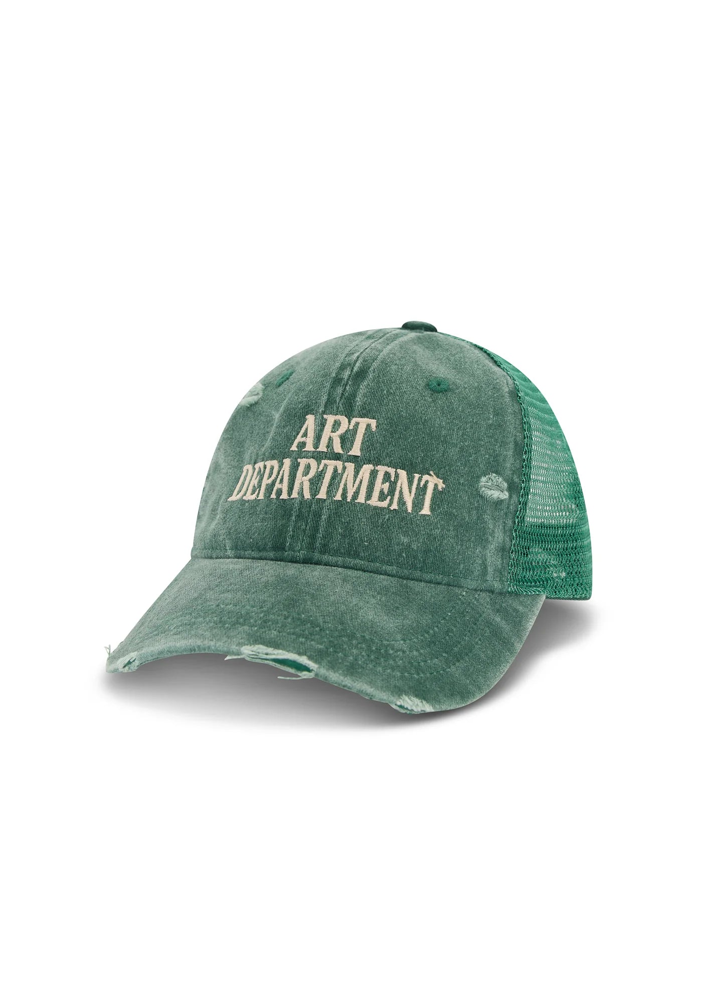Destroyed Art Department Green Trucker Cap