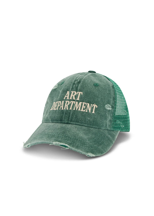 Destroyed Art Department Green Trucker Cap