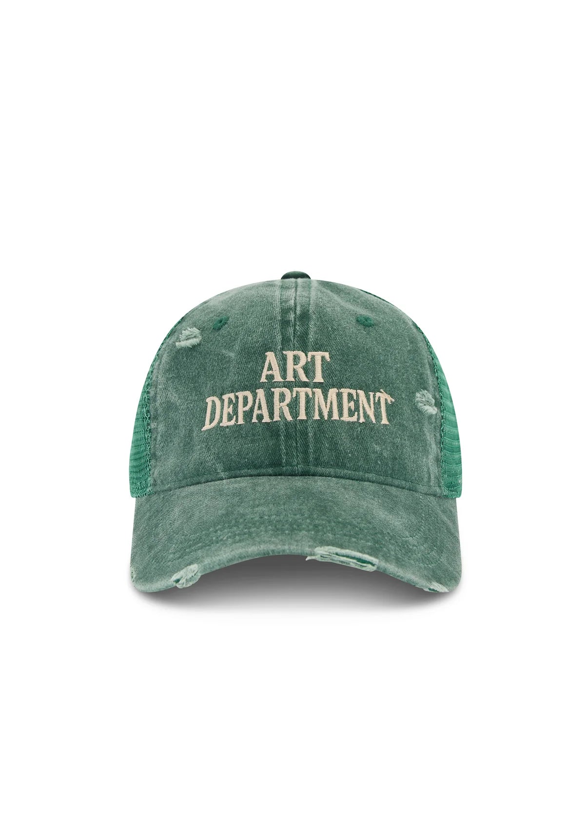 Destroyed Art Department Green Trucker Cap