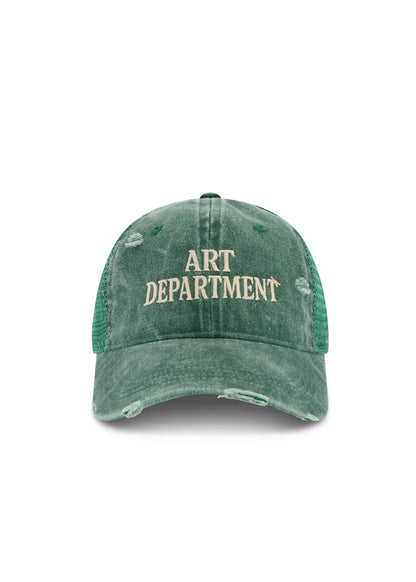 Destroyed Art Department Green Trucker Cap