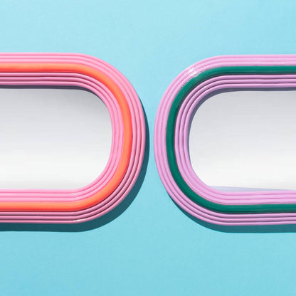 The Beverly - Colour Block Arch Frame -  Rose / Orange