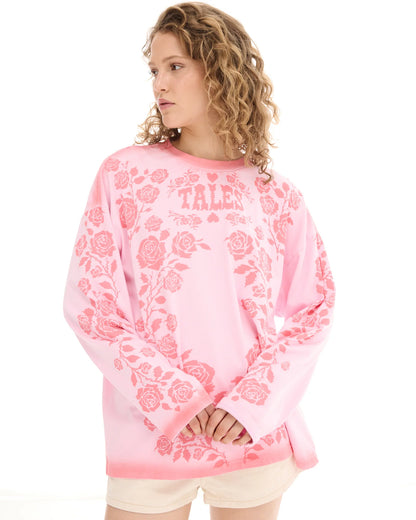 Distorted Rose Long Sleeve Tee