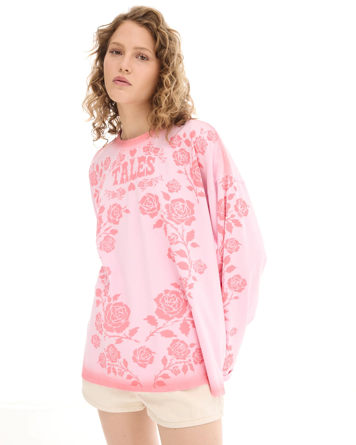 Distorted Rose Long Sleeve Tee