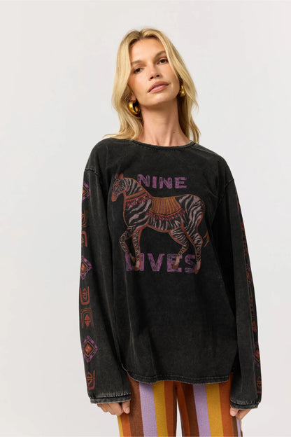Mirage Long Sleeve Tee - Noir